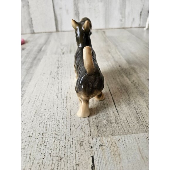 Vintage Schnauzer terrier porcelain statue figurine tan decor - Picture 3 of 9
